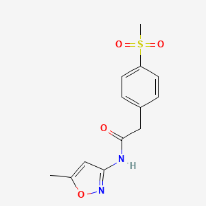 N-(5-methylisoxazol-3-yl)-2-(4-(methylsulfonyl)phenyl)acetamide