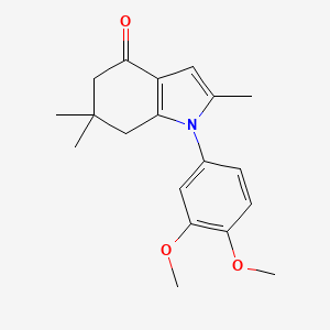 1-(3,4-Dimethoxyphenyl)-2,6,6-trimethyl-5,6,7-trihydroindol-4-one