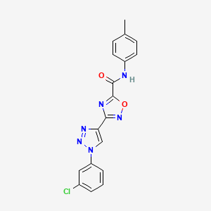 3-[1-(3-chlorophenyl)-1H-1,2,3-triazol-4-yl]-N~5~-(4-methylphenyl)-1,2,4-oxadiazole-5-carboxamide