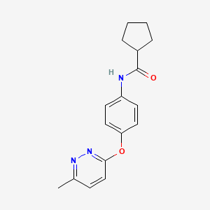 N-(4-((6-methylpyridazin-3-yl)oxy)phenyl)cyclopentanecarboxamide
