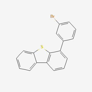 molecular formula C18H11BrS B2418630 4-(3-Bromophenyl)dibenzo[b,d]thiophene CAS No. 1084334-28-0