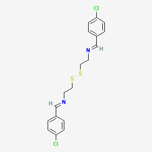 1-(4-chlorophenyl)-N-[2-[2-[(4-chlorophenyl)methylideneamino]ethyldisulfanyl]ethyl]methanimine