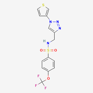 N-((1-(thiophen-3-yl)-1H-1,2,3-triazol-4-yl)methyl)-4-(trifluoromethoxy)benzenesulfonamide