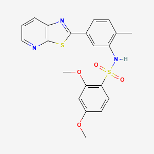 2,4-dimethoxy-N-(2-methyl-5-(thiazolo[5,4-b]pyridin-2-yl)phenyl)benzenesulfonamide