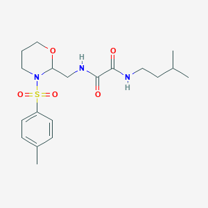 N1-isopentyl-N2-((3-tosyl-1,3-oxazinan-2-yl)methyl)oxalamide
