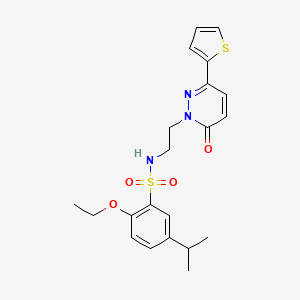 2-ethoxy-5-isopropyl-N-(2-(6-oxo-3-(thiophen-2-yl)pyridazin-1(6H)-yl)ethyl)benzenesulfonamide