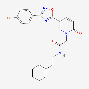 2-(5-(3-(4-bromophenyl)-1,2,4-oxadiazol-5-yl)-2-oxopyridin-1(2H)-yl)-N-(2-(cyclohex-1-en-1-yl)ethyl)acetamide