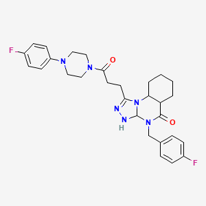 4-[(4-fluorophenyl)methyl]-1-{3-[4-(4-fluorophenyl)piperazin-1-yl]-3-oxopropyl}-4H,5H-[1,2,4]triazolo[4,3-a]quinazolin-5-one