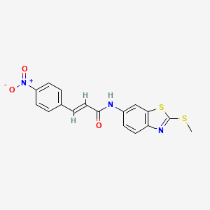 (E)-N-(2-(methylthio)benzo[d]thiazol-6-yl)-3-(4-nitrophenyl)acrylamide