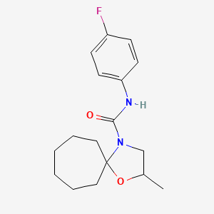 N-(4-fluorophenyl)-2-methyl-1-oxa-4-azaspiro[4.6]undecane-4-carboxamide