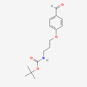molecular formula C15H21NO4 B2418659 tert-butyl N-[3-(4-formylphenoxy)propyl]carbamate CAS No. 380431-33-4