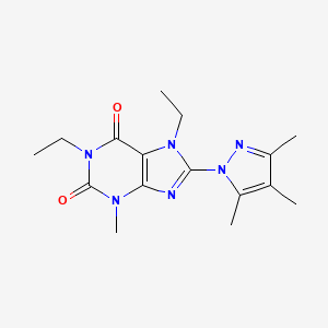 1,7-diethyl-3-methyl-8-(3,4,5-trimethyl-1H-pyrazol-1-yl)-2,3,6,7-tetrahydro-1H-purine-2,6-dione