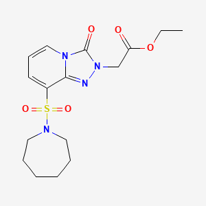 ethyl 2-(8-(azepan-1-ylsulfonyl)-3-oxo-[1,2,4]triazolo[4,3-a]pyridin-2(3H)-yl)acetate