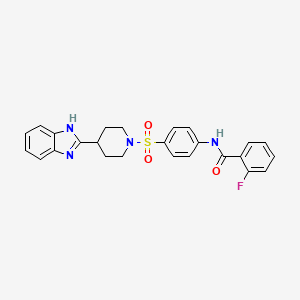 N-(4-((4-(1H-benzo[d]imidazol-2-yl)piperidin-1-yl)sulfonyl)phenyl)-2-fluorobenzamide