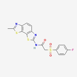 2-((4-fluorophenyl)sulfonyl)-N-(7-methylbenzo[1,2-d:4,3-d']bis(thiazole)-2-yl)acetamide