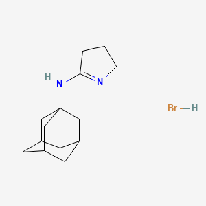 molecular formula C14H23BrN2 B2418674 N-(adamantan-1-yl)-3,4-dihydro-2H-pyrrol-5-amine hydrobromide CAS No. 474879-67-9
