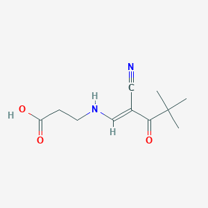 3-[((1E)-2-cyano-4,4-dimethyl-3-oxopent-1-enyl)amino]propanoic acid