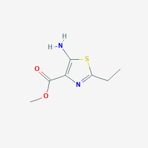 molecular formula C7H10N2O2S B2418687 Methyl 5-amino-2-ethyl-1,3-thiazole-4-carboxylate CAS No. 1510452-77-3