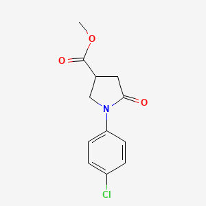 molecular formula C12H12ClNO3 B2418688 Methyl 1-(4-chlorophenyl)-5-oxopyrrolidine-3-carboxylate CAS No. 91396-04-2
