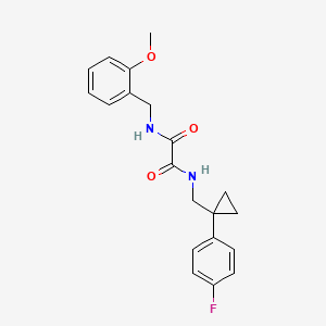 molecular formula C20H21FN2O3 B2418727 N1-((1-(4-fluorophenyl)cyclopropyl)methyl)-N2-(2-methoxybenzyl)oxalamide CAS No. 1049363-37-2