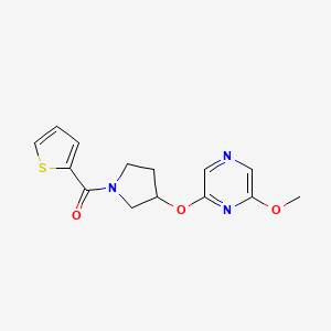 (3-((6-Methoxypyrazin-2-yl)oxy)pyrrolidin-1-yl)(thiophen-2-yl)methanone