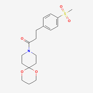 3-(4-(Methylsulfonyl)phenyl)-1-(1,5-dioxa-9-azaspiro[5.5]undecan-9-yl)propan-1-one