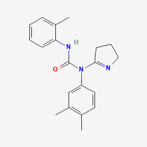 molecular formula C20H23N3O B2418756 1-(3,4-dihydro-2H-pyrrol-5-yl)-1-(3,4-dimethylphenyl)-3-(o-tolyl)urea CAS No. 898449-65-5