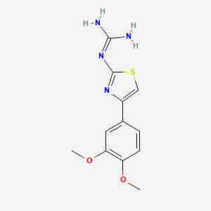 molecular formula C12H14N4O2S B2418781 N-[4-(3,4-dimethoxyphenyl)-1,3-thiazol-2-yl]guanidine CAS No. 123310-03-2