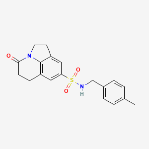 molecular formula C19H20N2O3S B2418785 N-(4-methylbenzyl)-4-oxo-1,2,5,6-tetrahydro-4H-pyrrolo[3,2,1-ij]quinoline-8-sulfonamide CAS No. 898419-39-1