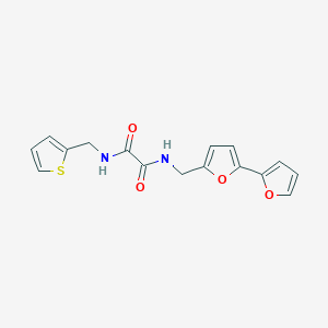 molecular formula C16H14N2O4S B2418796 N1-([2,2'-bifuran]-5-ylmethyl)-N2-(thiophen-2-ylmethyl)oxalamide CAS No. 2034491-24-0