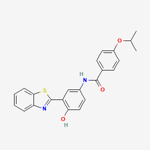 molecular formula C23H20N2O3S B2418798 N-(3-(benzo[d]thiazol-2-yl)-4-hydroxyphenyl)-4-isopropoxybenzamide CAS No. 684232-46-0