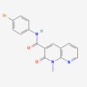 molecular formula C16H12BrN3O2 B2418803 N-(4-bromophenyl)-1-methyl-2-oxo-1,2-dihydro-1,8-naphthyridine-3-carboxamide CAS No. 899741-00-5