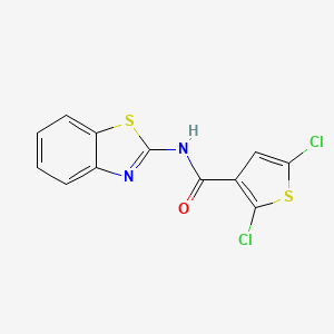 molecular formula C12H6Cl2N2OS2 B2418819 N-(1,3-benzothiazol-2-yl)-2,5-dichlorothiophene-3-carboxamide CAS No. 476626-84-3