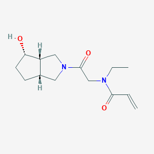molecular formula C14H22N2O3 B2418861 N-[2-[(3As,4S,6aR)-4-hydroxy-3,3a,4,5,6,6a-hexahydro-1H-cyclopenta[c]pyrrol-2-yl]-2-oxoethyl]-N-ethylprop-2-enamide CAS No. 2361859-74-5