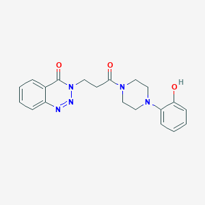 molecular formula C20H21N5O3 B2418877 3-(3-(4-(2-hydroxyphenyl)piperazin-1-yl)-3-oxopropyl)benzo[d][1,2,3]triazin-4(3H)-one CAS No. 1206996-35-1