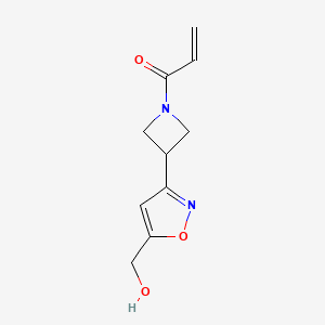 B2419002 1-[3-[5-(Hydroxymethyl)-1,2-oxazol-3-yl]azetidin-1-yl]prop-2-en-1-one CAS No. 2324096-24-2