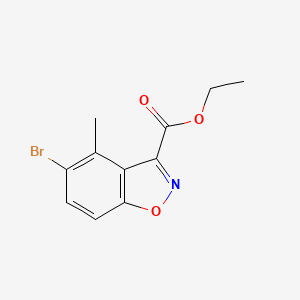 molecular formula C7H8BrNO3 B2419056 Ethyl 5-bromo-4-methylbenzo[d]isoxazole-3-carboxylate CAS No. 854015-42-2