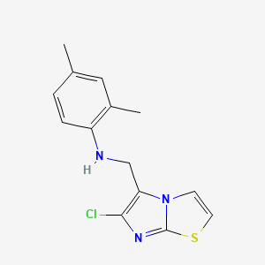 molecular formula C14H14ClN3S B2419057 N-[(6-chloroimidazo[2,1-b][1,3]thiazol-5-yl)methyl]-2,4-dimethylaniline CAS No. 338976-33-3