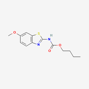 molecular formula C13H16N2O3S B2419068 butyl N-(6-methoxy-1,3-benzothiazol-2-yl)carbamate CAS No. 433258-98-1
