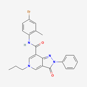 molecular formula C23H21BrN4O2 B2419092 N-(4-bromo-2-methylphenyl)-3-oxo-2-phenyl-5-propyl-2H,3H,5H-pyrazolo[4,3-c]pyridine-7-carboxamide CAS No. 921514-62-7