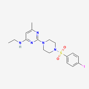 molecular formula C17H22IN5O2S B2419168 N-ethyl-2-[4-(4-iodobenzenesulfonyl)piperazin-1-yl]-6-methylpyrimidin-4-amine CAS No. 923179-88-8
