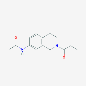 molecular formula C14H18N2O2 B2419169 N-(2-propanoyl-1,2,3,4-tetrahydroisoquinolin-7-yl)acetamide CAS No. 955735-61-2