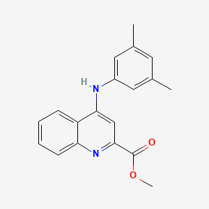 molecular formula C19H18N2O2 B2419179 Methyl 4-[(3,5-dimethylphenyl)amino]quinoline-2-carboxylate CAS No. 1207049-38-4