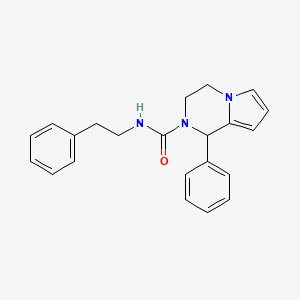 molecular formula C22H23N3O B2419205 N-phenethyl-1-phenyl-3,4-dihydropyrrolo[1,2-a]pyrazine-2(1H)-carboxamide CAS No. 900012-22-8