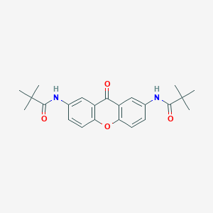 molecular formula C23H26N2O4 B2419262 N,N'-(9-oxo-9H-xanthene-2,7-diyl)bis(2,2-dimethylpropanamide) CAS No. 315239-80-6