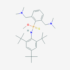 molecular formula C31H52N3OPS B2419277 O-methyl P-(2,6-bis((dimethylamino)methyl)phenyl)-N-(2,4,6-tri-tert-butylphenyl)phosphonamidothioate CAS No. 313519-06-1