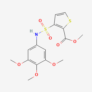 molecular formula C15H17NO7S2 B2419279 Methyl 3-[(3,4,5-trimethoxyphenyl)sulfamoyl]thiophene-2-carboxylate CAS No. 895261-25-3