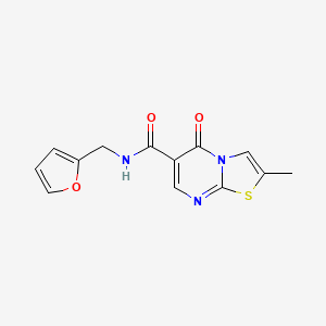 molecular formula C13H11N3O3S B2419282 N-(furan-2-ylmethyl)-2-methyl-5-oxo-5H-thiazolo[3,2-a]pyrimidine-6-carboxamide CAS No. 896337-11-4