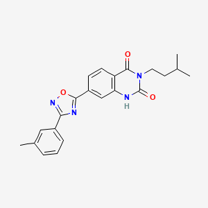 3-isopentyl-7-(3-(m-tolyl)-1,2,4-oxadiazol-5-yl)quinazoline-2,4(1H,3H)-dione