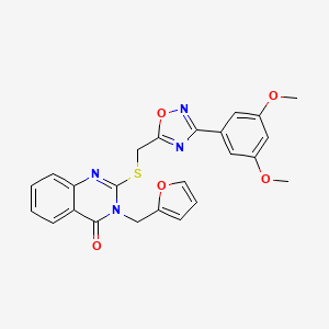 2-(((3-(3,5-dimethoxyphenyl)-1,2,4-oxadiazol-5-yl)methyl)thio)-3-(furan-2-ylmethyl)quinazolin-4(3H)-one